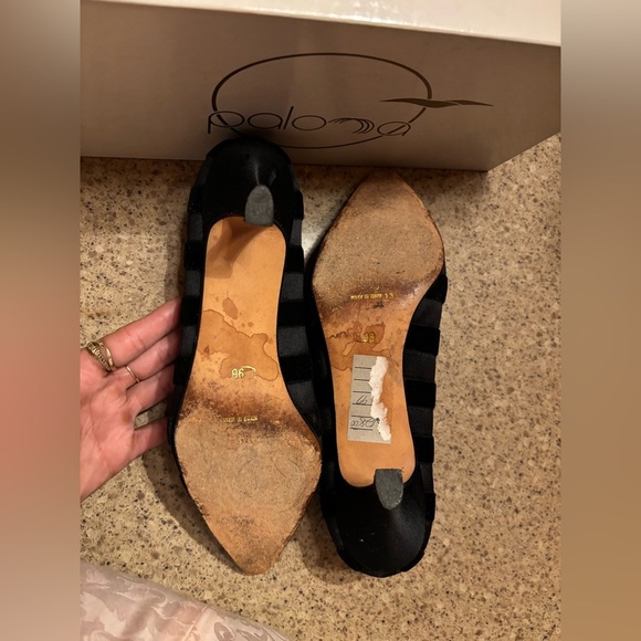 Vintage Paloma Heels black velvet and‎ satin 9 - Picture 3 of 9